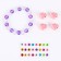 Children's false nails "Milahi", 12 pcs, a set with a bracelet and hairpins