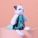 Soft toy "Lizzi cat" with sequins, 6 cm x 23 cm x 16 cm