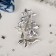 Brooch "Butterflies" blue -eyed, blue color in silver