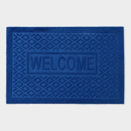 Walcome moisture -free rug without a trim “Welcome. Rombs ", 38 × 58 cm, color mix-7