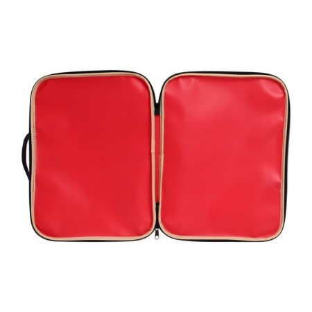 Folder with handles Textile A4, 350 x 270 x 20 mm, calligrata "office", nylon 600D, two -color Kant, red (black handles and lightning)-2