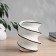 VAZ Coramics Table "Picasso" (manual painting) Spiral, 18.5x14 cm, black and white