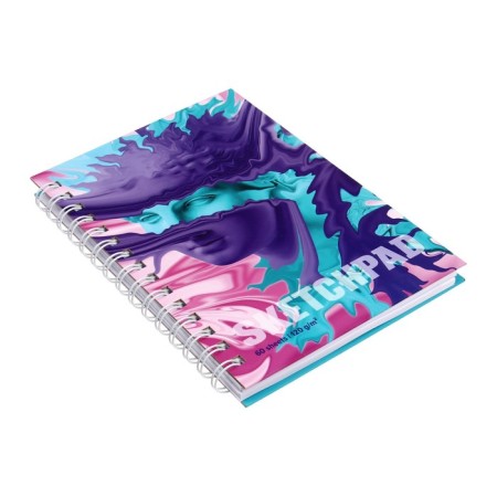 Sketchbook A5, 60 sheets on the crest "Kitch", a solid cover, soft-tach lamination, block 120g/m2-1