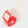 Folding New Year's box "House" red 8.5 x 8.5 x 10 cm