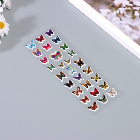 Plastic sticker "Butterflies/Bukashka" mix 17x7 cm-2