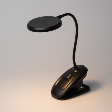 NLED-513-6W-BK desktop lamp LED battery on clothespin, black color-5