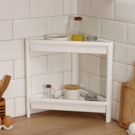 Rowbrush 2-tier angular Vikea, 33 × 33 × 40.7 cm, white color-2