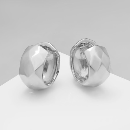 Earrings “Chord” ornament, silver color