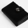 Male purse for magnet, department for bills, for maps, for coins, black color