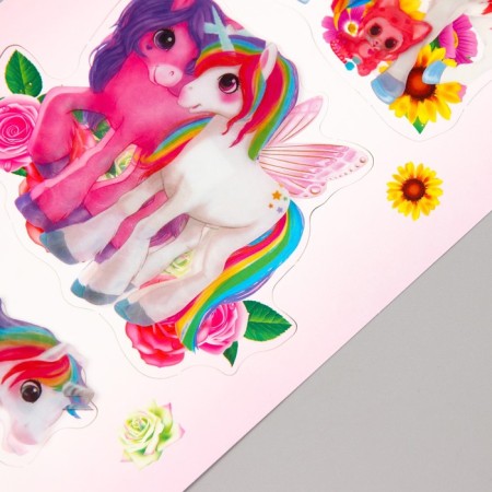 Stick paper, plastic "Unicorns" mix 43x12 cm-5