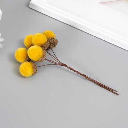 Flowers for decorating "Clat" yellow 1 bouquet = 6 branches d = 2 cm 11 cm-1