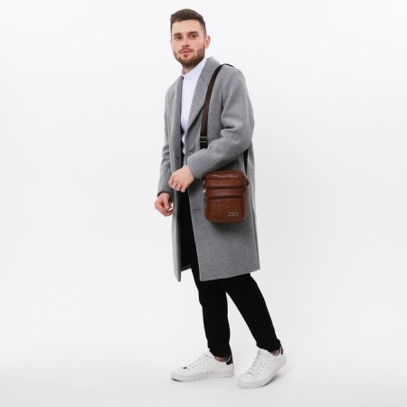 Male bag, brown color-5