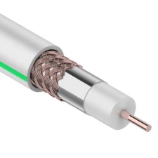 Bay Cable Coaxial Sat 703b, 75om, Cu/Al/Cu, 75%, 50m, Indoor, White Rexant