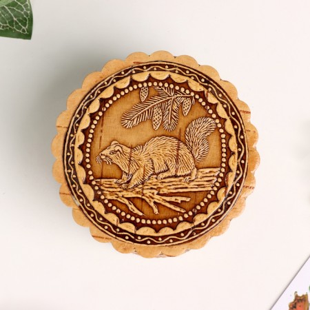 Casket "Sobol", with edging, 80 x 40 mm, birch bark-2