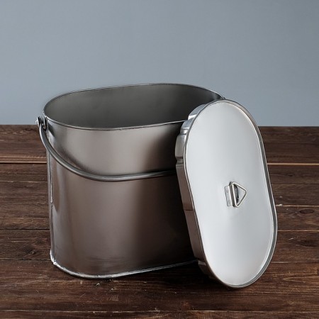 Tourist pot 9 l, stainless steel 0.5 mm-1