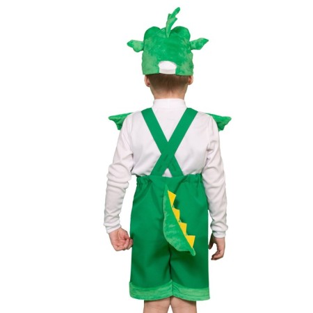 Green Dragon suit, plush: hat, semi-combines, 3-6 years old, height 92-122 cm-2