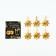 New Year's jewelry for glasses with predictions, stars, 5 x 5 cm, 6 pcs.
