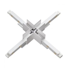 Connector X-shaped flum, white color