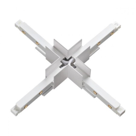 Connector X-shaped flum, white color