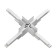 Connector X-shaped flum, white color
