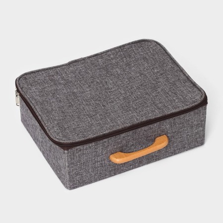 Storage box with LadoM Ladom "Ron", 32 × 25 × 11 cm, color gray color-2