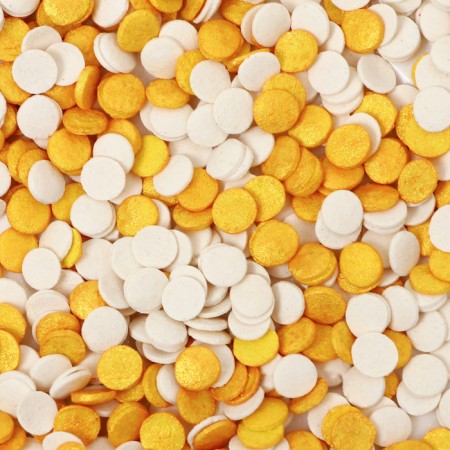 Confectionery Sprinking "Confetti": gold, white, 20 g