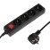 Network filter 5Bites SP4B-230 4S, 4 sockets, 3 m, 10 A, 3x0.75 mm2, with salary, with off., Black