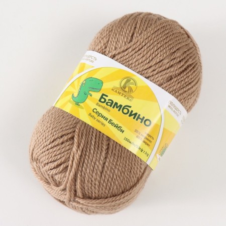 Bambino yarn 35% Merinos wool, 65% acrylic 150m/50g (007 flax)-1