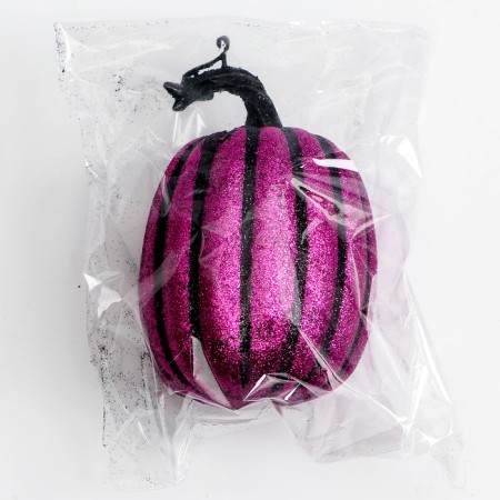 Decor "Pumpkin" in purple 9.5x9.5x12 cm-3