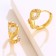 Cooping earrings Xuping Infinity, white color in gold