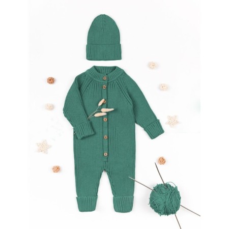 Cap with lapel Children's Amarobaby Pure Love Tot, size 44-46 cm, green color-13