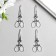 Decor Metal for creativity "Openland scissors" silver (A9361) 3.6x2.5 cm