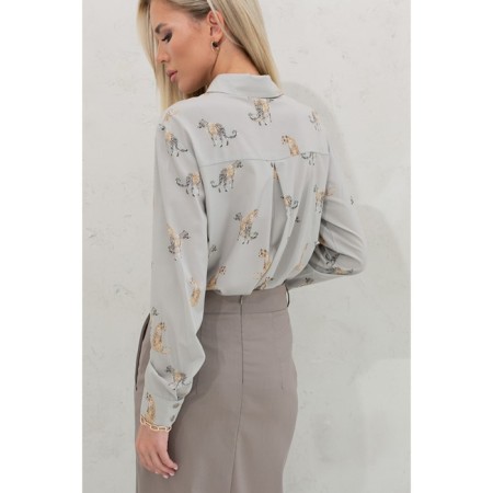Female skirt, size 48, beige color-3