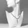 Set 2 objects: earrings, a necklace "elite" classics, white-green color in silver, 30 cm