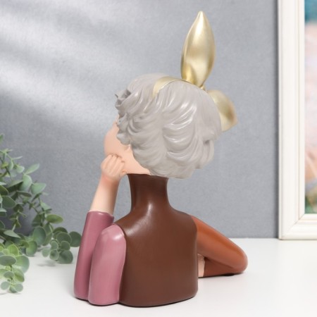 Polystone souvenir "Girl with a mug" 28.5x12x21 cm-3