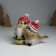 Souvenir Polystone Light "Birds in hats with snowflakes sit at the candle" 15.5x12.5x10.2 cm