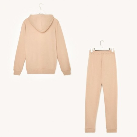 Men's tracksuit (hoodies, trousers) minku, beige color, size 48-12