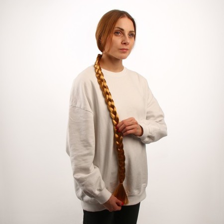 Glass braid, 80 cm, color golden blond