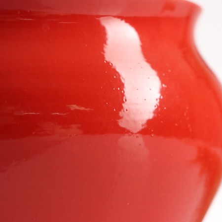 A hot pot with a Vyatka lid 0.7l, red-3