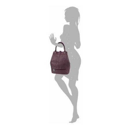 Women's backpack, artificial leather, purple 28x17.5x35 cm-1