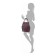 Women's backpack, artificial leather, purple 28x17.5x35 cm