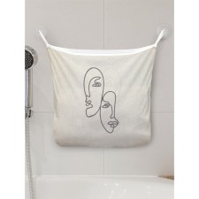 Organizer in a bathtub on the suction cups “Two faces with one line”, for storing toys and trifles, size 33x39 cm