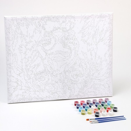 Picture on numbers on a canvas with a subframe "Leo", 40 x 50 cm-2
