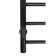 The electric heated towel -sprayer "Sanprise" Aurora P6, 500x600 mm, left, black