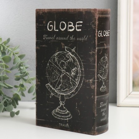 Safe Brush Tree leatherette "Globe. Journey around the world" 21x13x5 cm-5