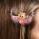 Hair clip with a shaker "Cute Unicorns", 6 x 4.5 cm