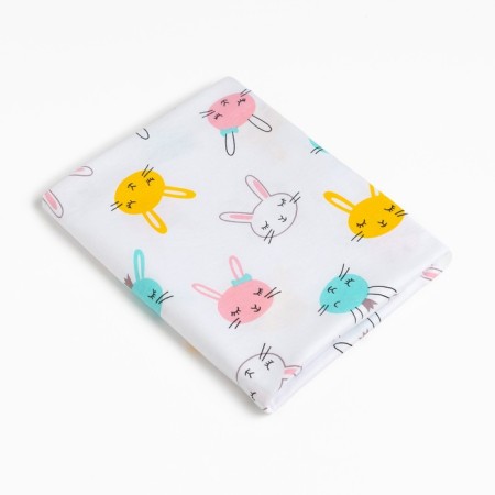 Diaper white bunny 102x120cm, culinary 130g/m, 100% cotton