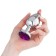 Anal traffic jam, silver, purple crystal, d = 40 mm