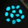 Decor for creativity plastic shines in the dark "Blue pebbles" set 12 pcs