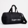 Sports bag with lightning, 3 outer pockets, long belt, black color